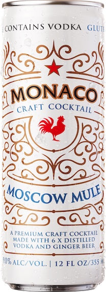 Our canned vodka mule features lime juice and ginger beer for a refreshing and easy mixed drink. Check out all of our Drink Monaco craft cocktails.